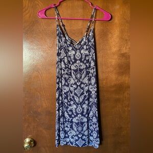 Forever 21 navy and white patterned mini dress